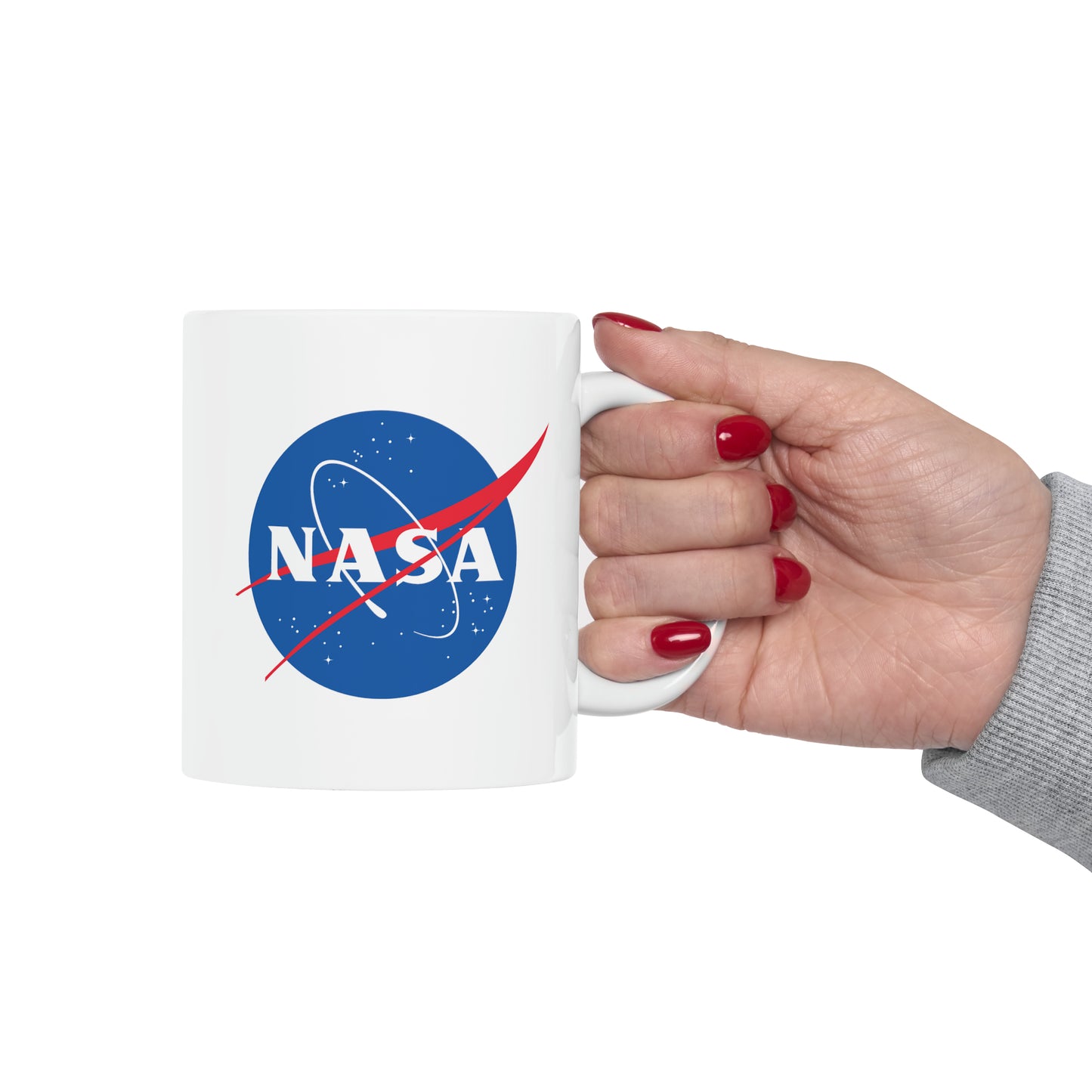 NASA Seal Coffee Mug - Double Sided White Ceramic 11oz by TheGlassyLass.com