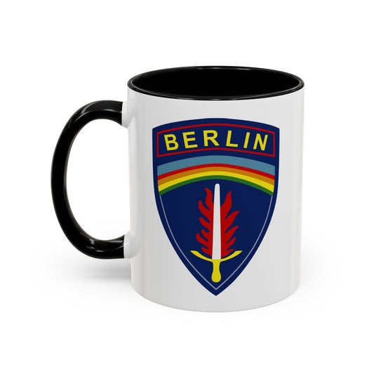 US Army Berlin Brigade Insignia - Double Sided Black Accent White Ceramic Coffee Mug 11oz by TheGlassyLass.com