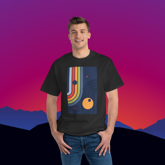 Cosmic Pinball T-Shirt: (Hanes Beefy-T 100% Preshrunk Cotton Custom Printed by TheGlassyLass.com