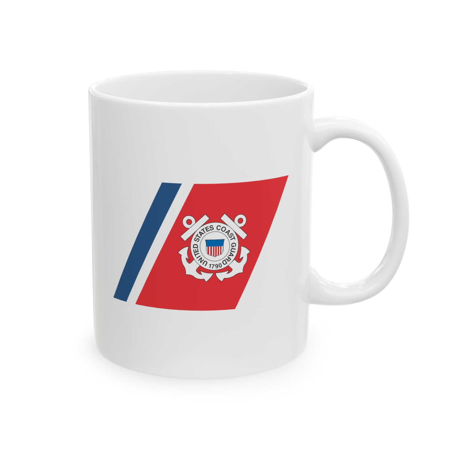 United States Coast Guard Hull Crest Coffee Mug - Double Sided White Ceramic 11oz by TheGlassyLass.com