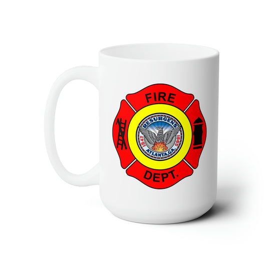 Atlanta Fire Department Coffee Mug - Double Sided White Ceramic 15oz by TheGlassyLass.com
