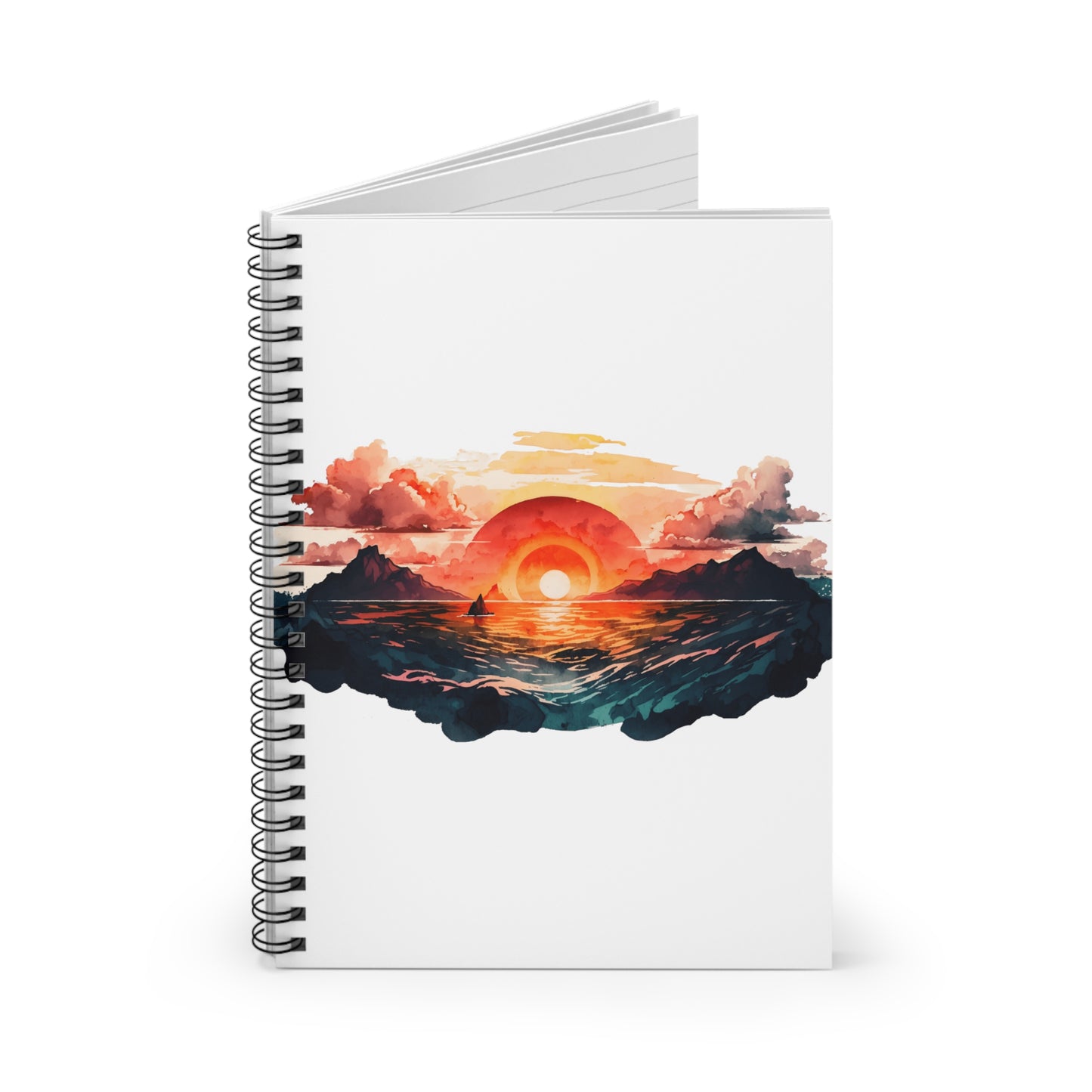 Sunrise Sunset at the Beach: Spiral Notebook - Log Books - Journals - Diaries - and More Custom Printed by TheGlassyLass.com
