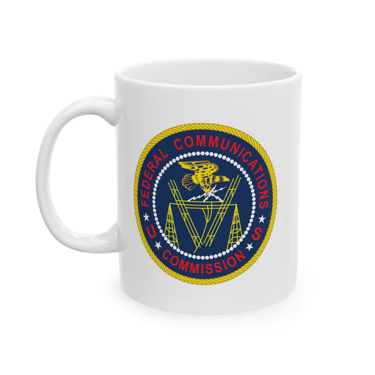 FCC Logo Coffee Mug - Double Sided White Ceramic 11oz by TheGlassyLass.com