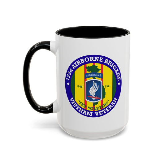 173rd Airborne Brigade Seal Coffee Mug - Double Sided Print, Black Accent White Ceramic, 15oz by TheGlassyLass.com