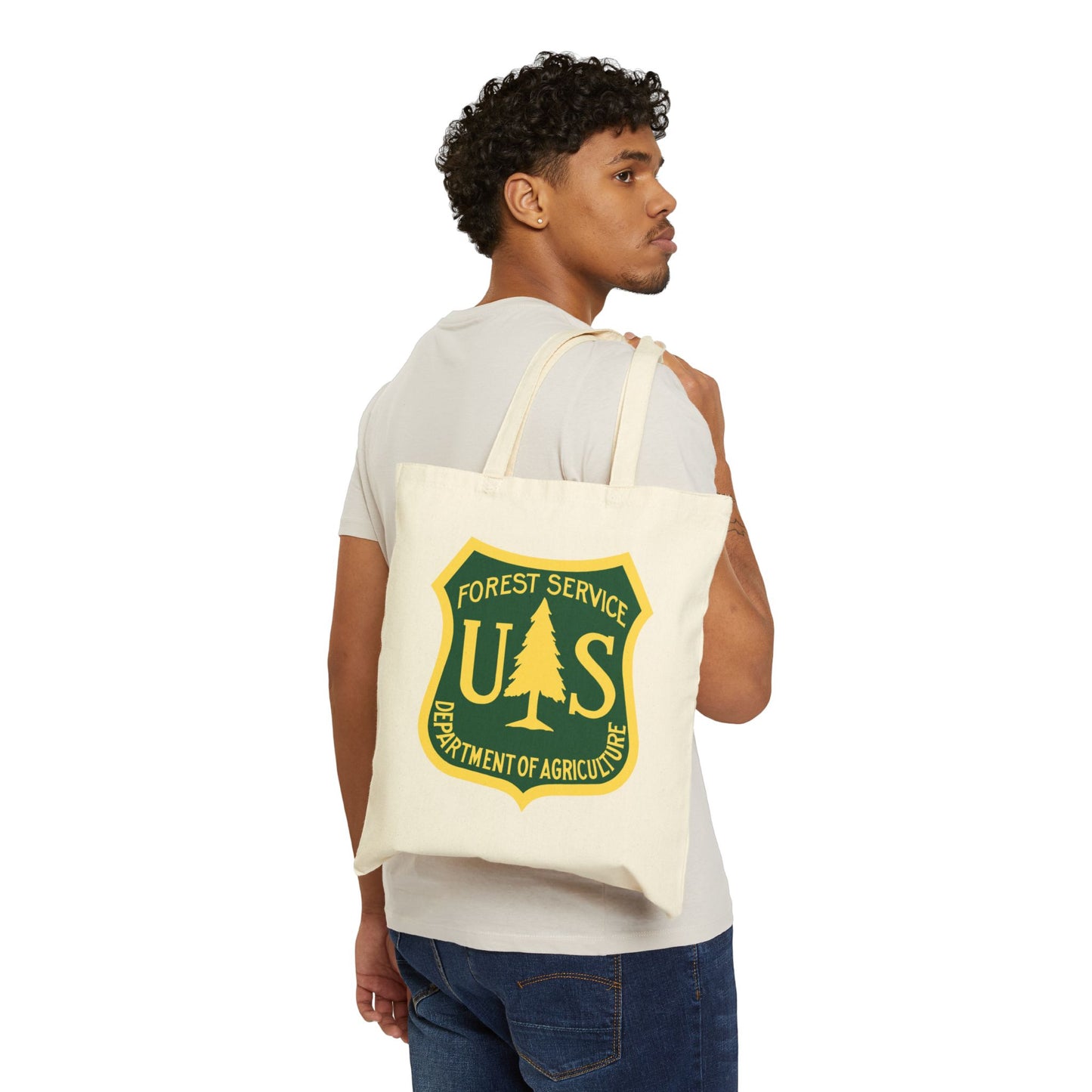 US Forest Service Logo Tote Bag - Heavyweight 100% Cotton Canvas by TheGlassyLass.com