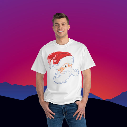Angry Santa T-Shirt: (Hanes Beefy-T 100% Preshrunk Cotton Custom Printed by TheGlassyLass.com