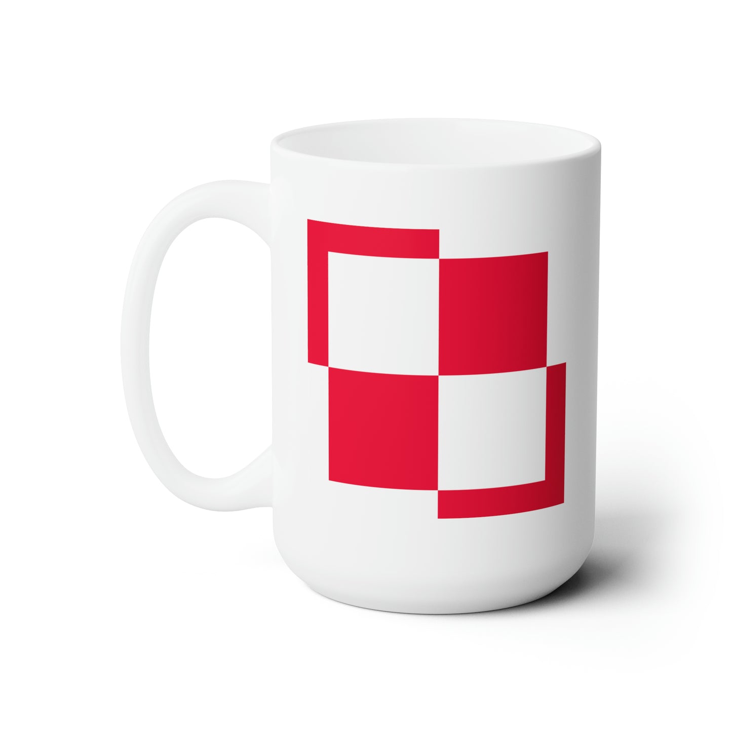 Polish Air Force Roundel Coffee Mug - Double Sided White Ceramic 15oz - by TheGlassyLass.com