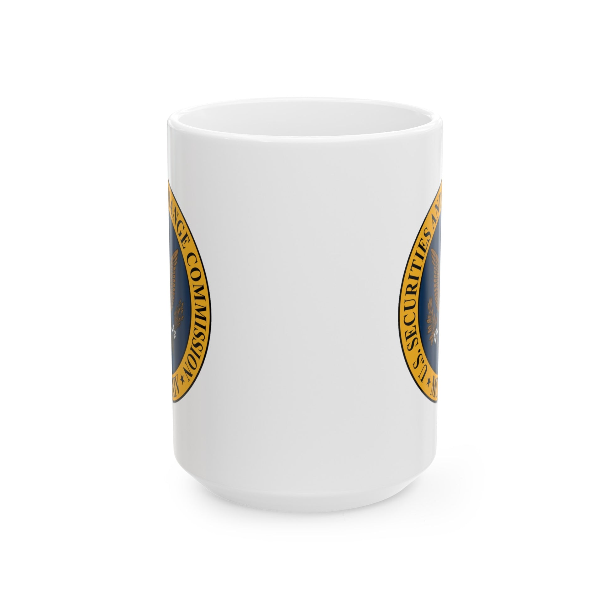 SEC Logo Coffee Mug - Double Sided White Ceramic 15oz by TheGlassyLass.com