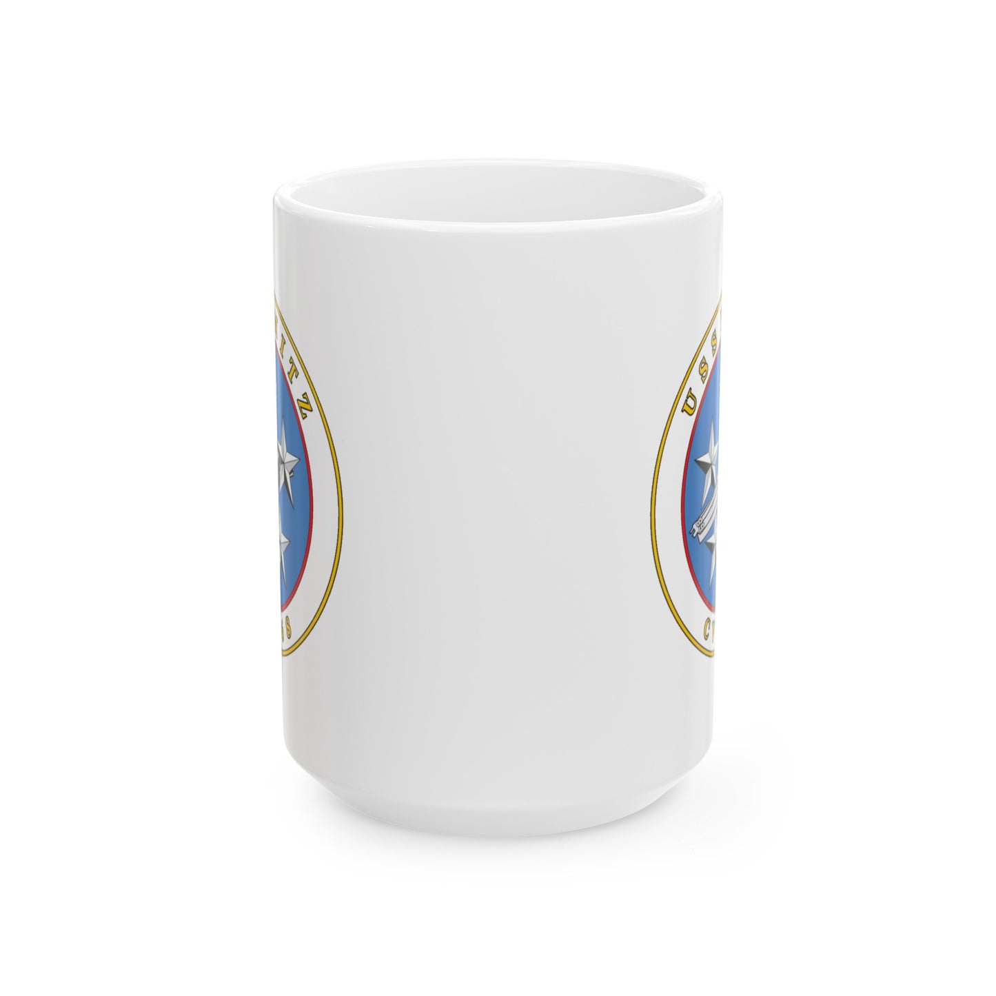 USS Nimitz Coffee Mug - Double Sided White Ceramic 15oz by TheGlassyLass.com