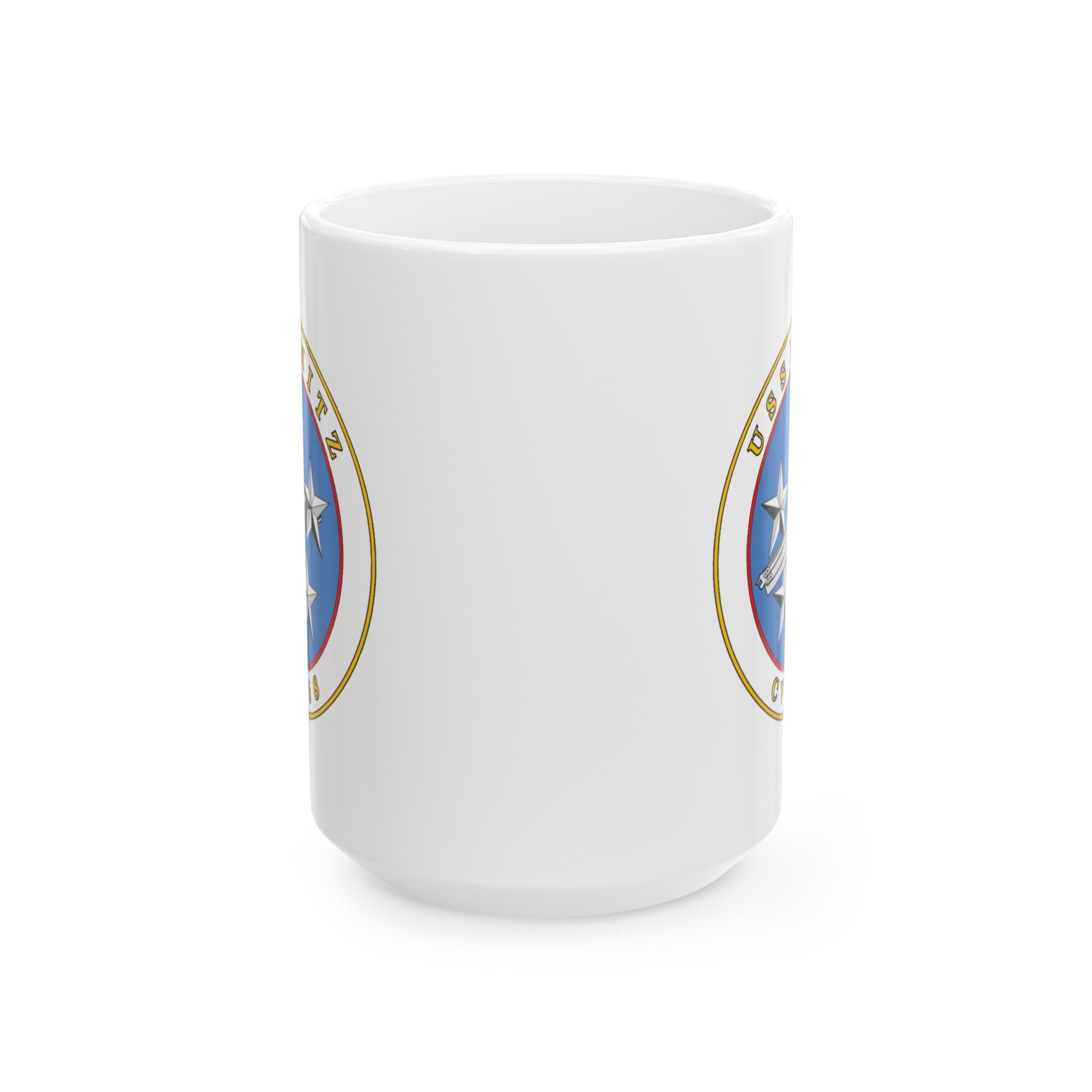 USS Nimitz Coffee Mug - Double Sided White Ceramic 15oz by TheGlassyLass.com