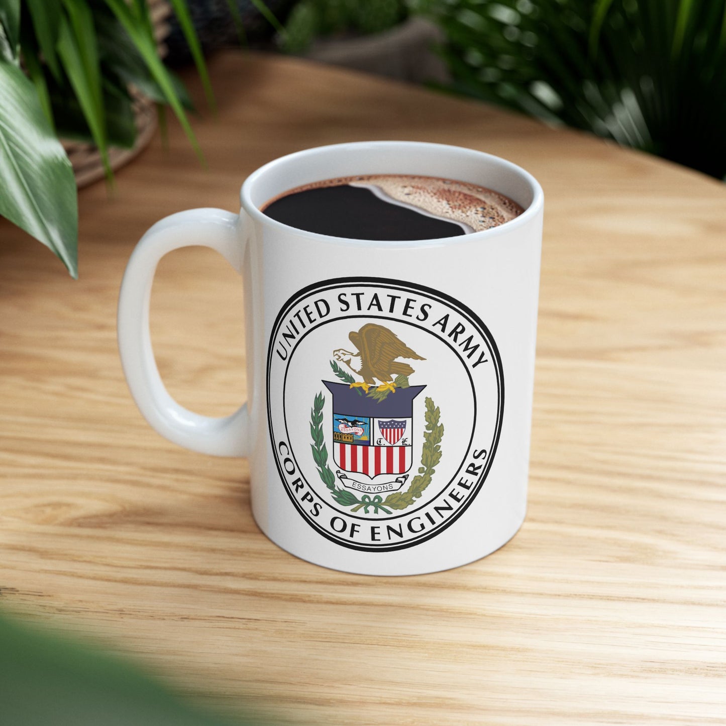 US Army Corps of Engineers Seal Coffee Mug - Double Sided White Ceramic 11oz - by TheGlassyLass.com