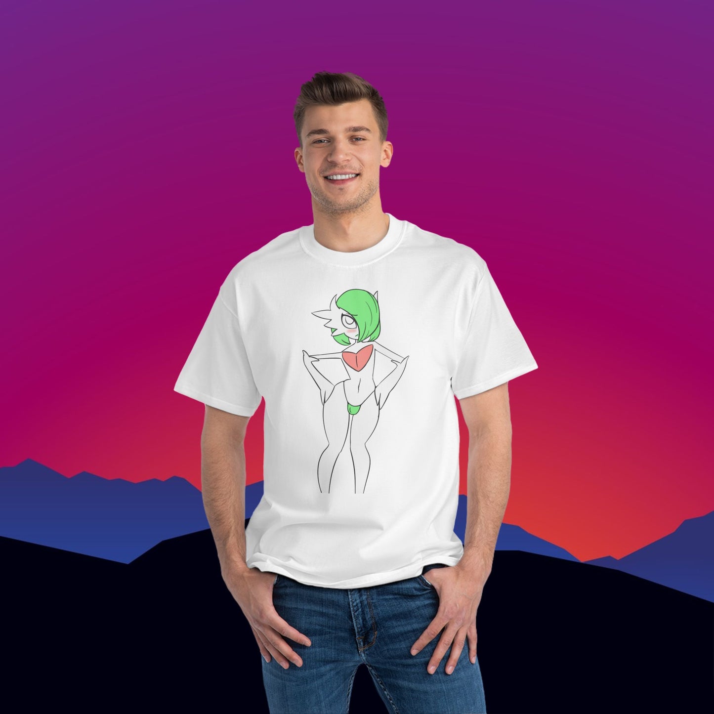 Bikini Bod T-Shirt: (Hanes Beefy-T 100% Preshrunk Cotton) Custom Printed by TheGlassyLass.com