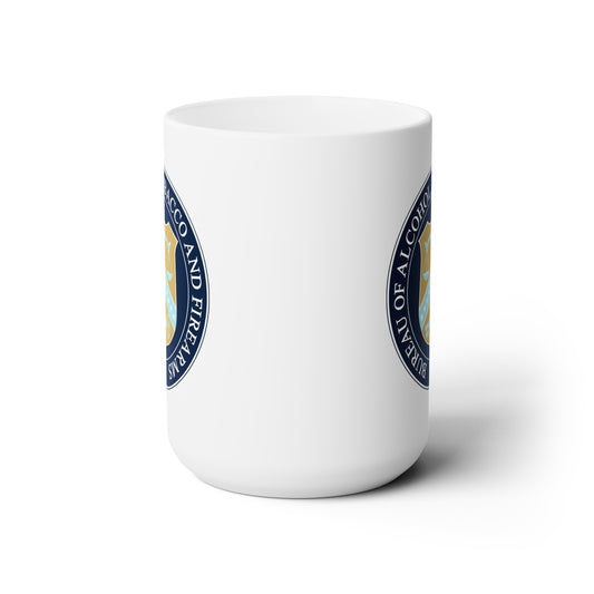 US ATF Seal Coffee Mug - Double Sided White Ceramic 15oz by TheGlassyLass.com