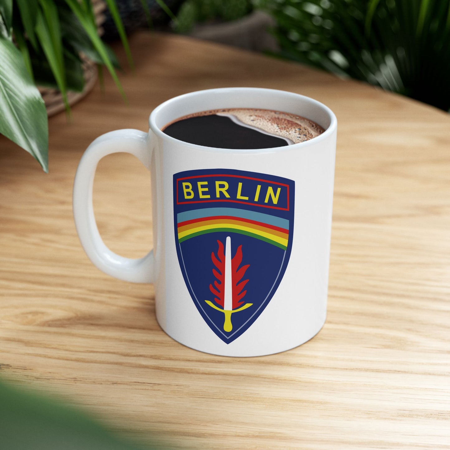 US Army Berlin Brigade Insignia - Double Sided White Ceramic Coffee Mug 11oz by TheGlassyLass.com