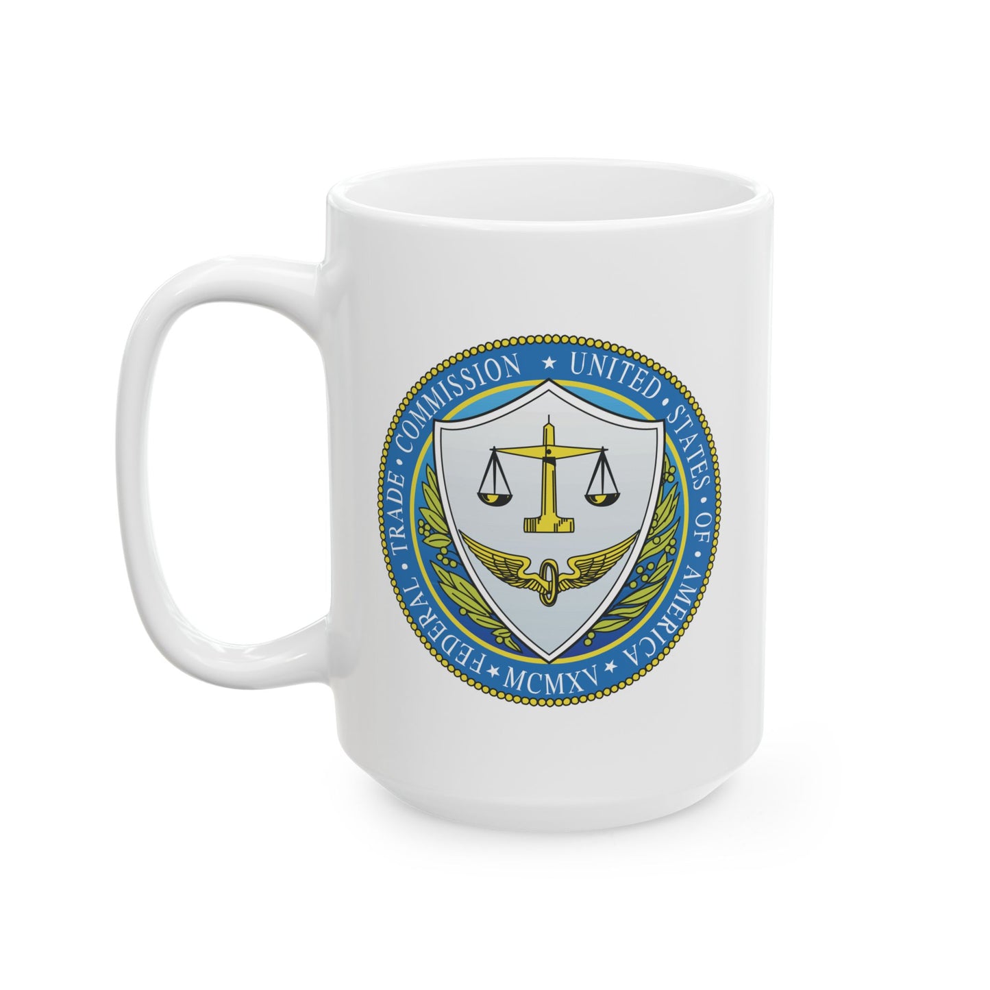 Federal Trade Commission Coffee Mug - Double Sided Print, White Ceramic, 15oz by TheGlassyLass.com