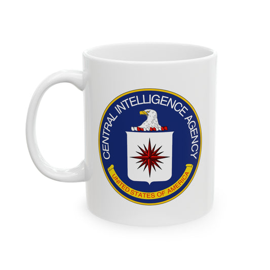 CIA Logo Coffee Mug - Double Sided White Ceramic 11oz by TheGlassyLass.com