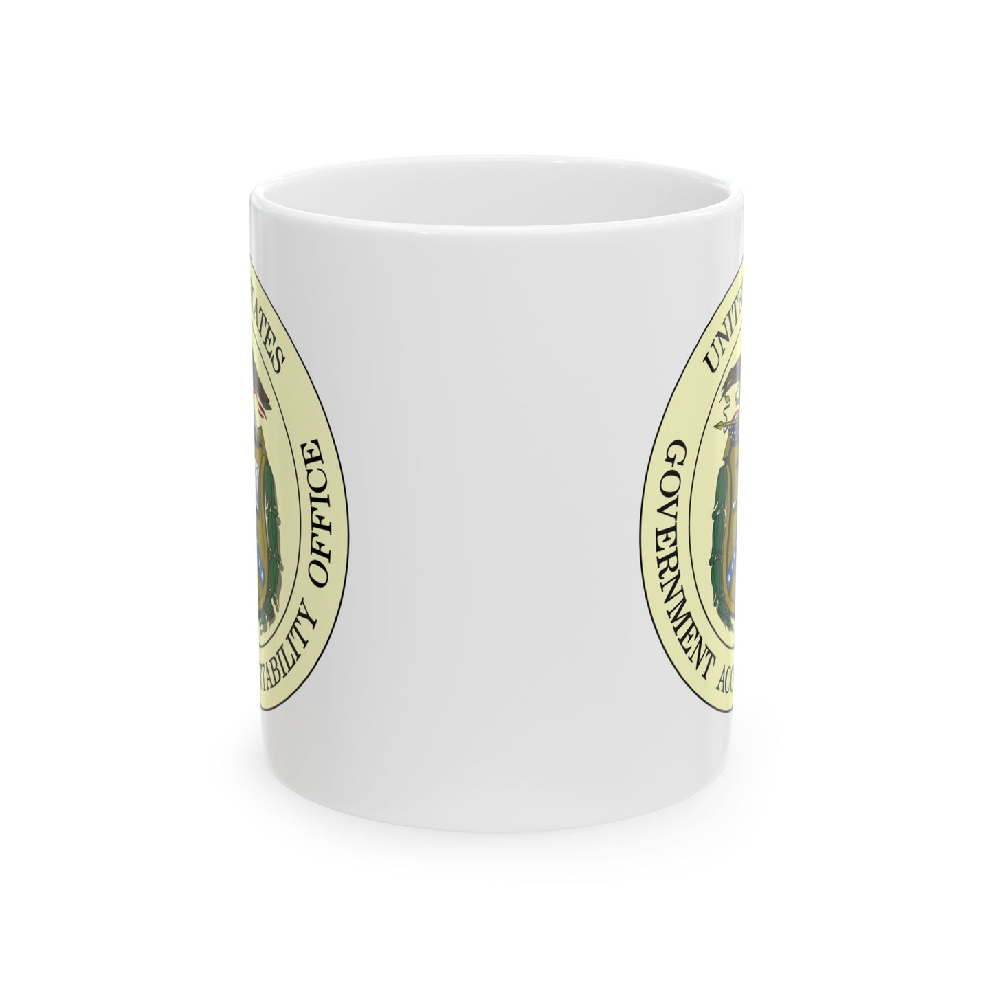 United States Government Accountability Seal Coffee Mug - Double Sided Print, White Ceramic, 11oz by TheGlassyLass.com
