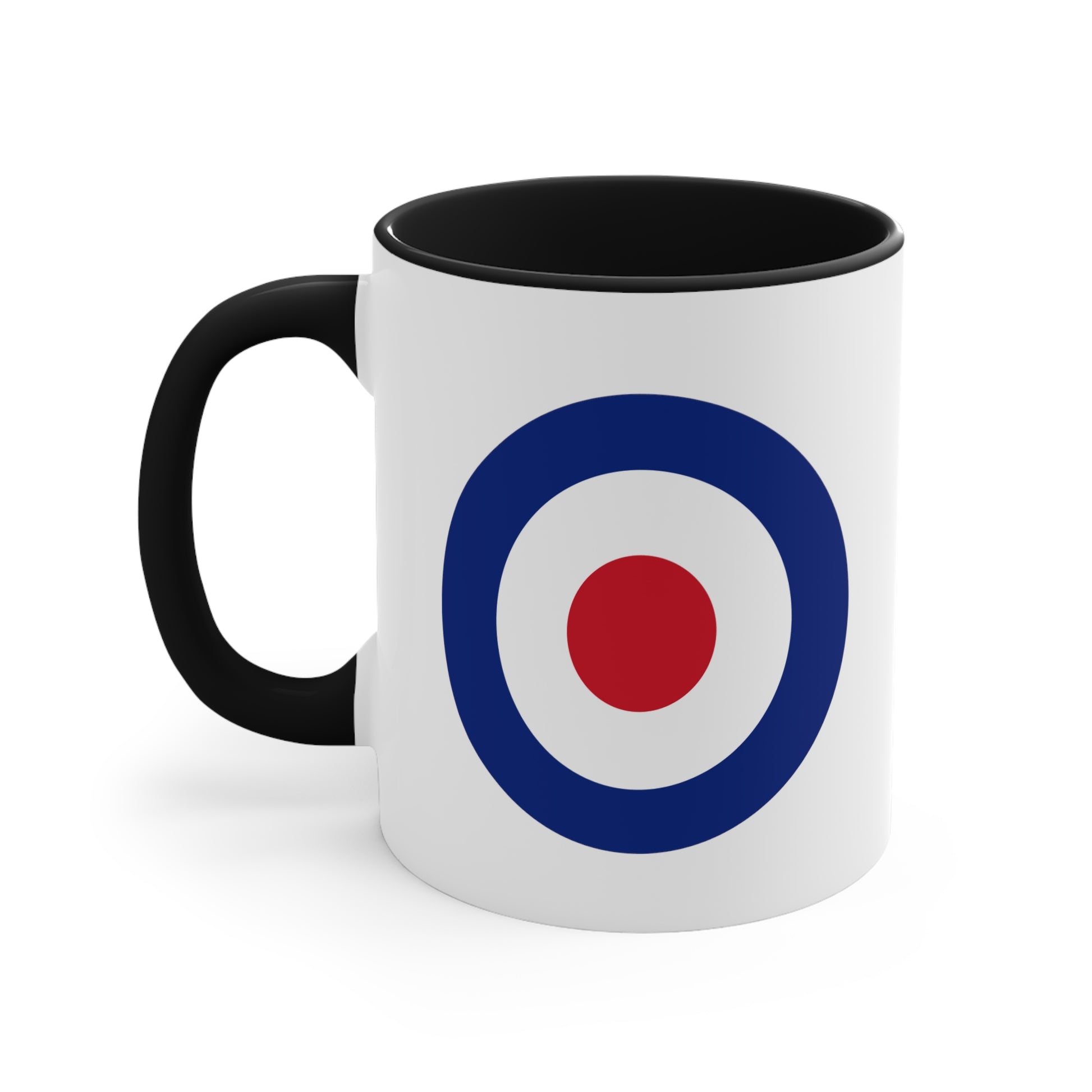 RAF Royal Air Force Roundel Coffee Mug - Double Sided Black Accent Ceramic 11oz - by TheGlassyLass.com