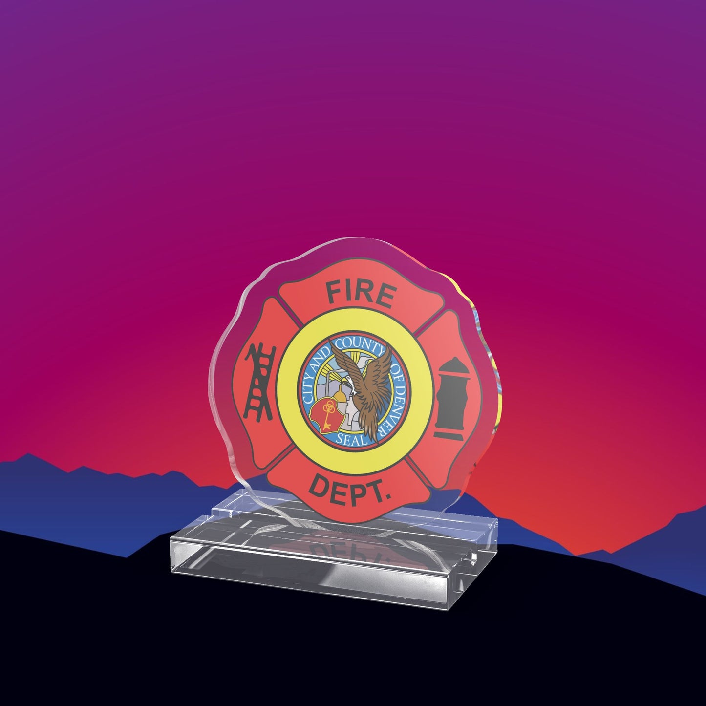 Denver Fire Department Acrylic Standee by TheGlassyLass.com