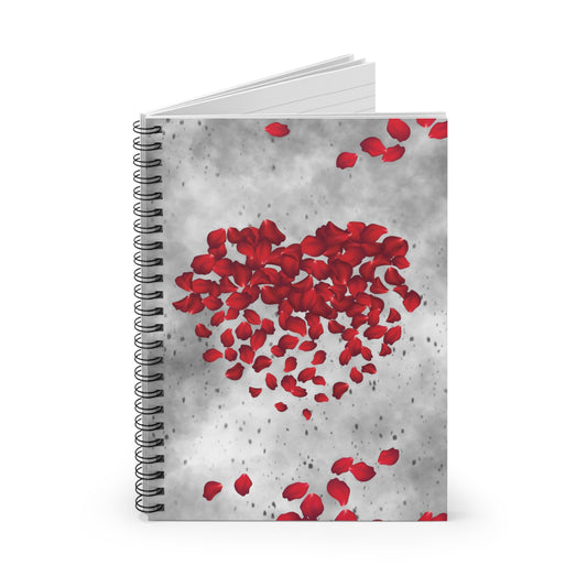 Rose Petal Heart: Spiral Notebook - Log Books - Journals - Diaries - and More Custom Printed by TheGlassyLass