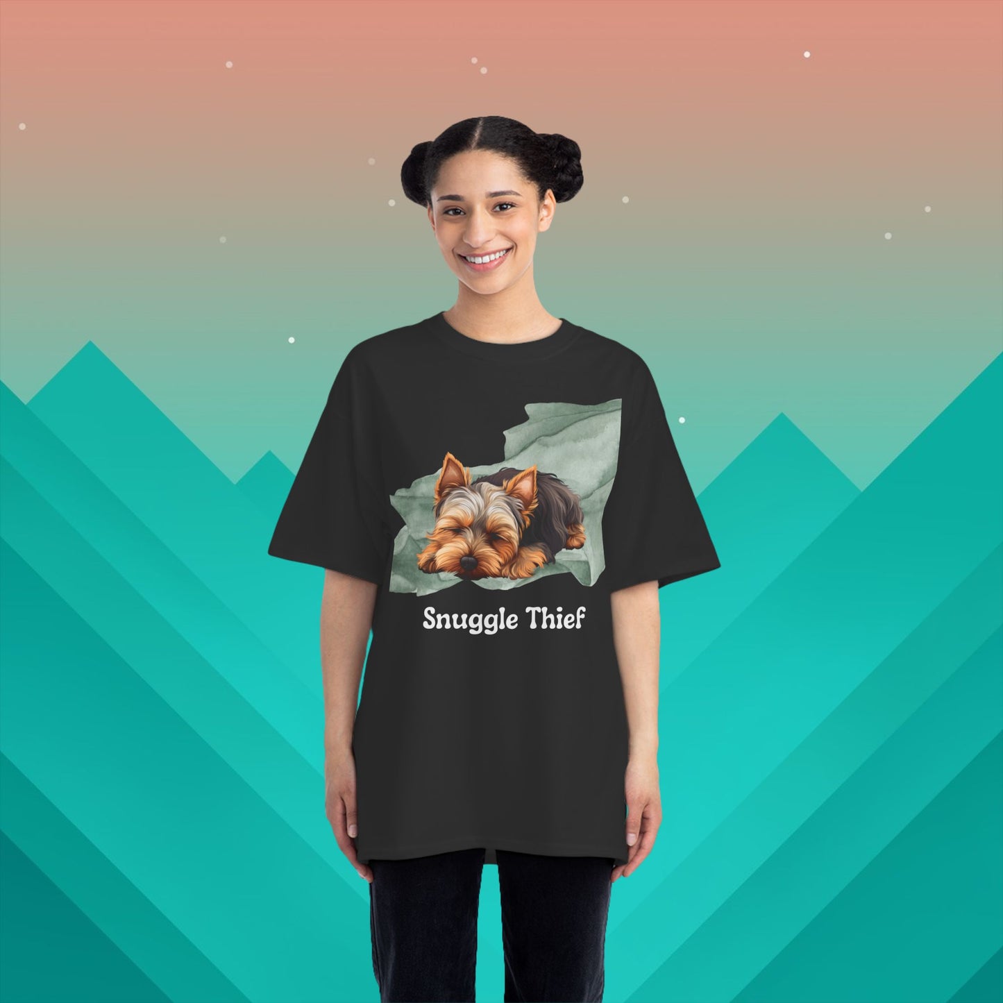 Snuggle Thief T-Shirt: (Hanes Beefy-T 100% Preshrunk Cotton Custom Printed by TheGlassyLass.com