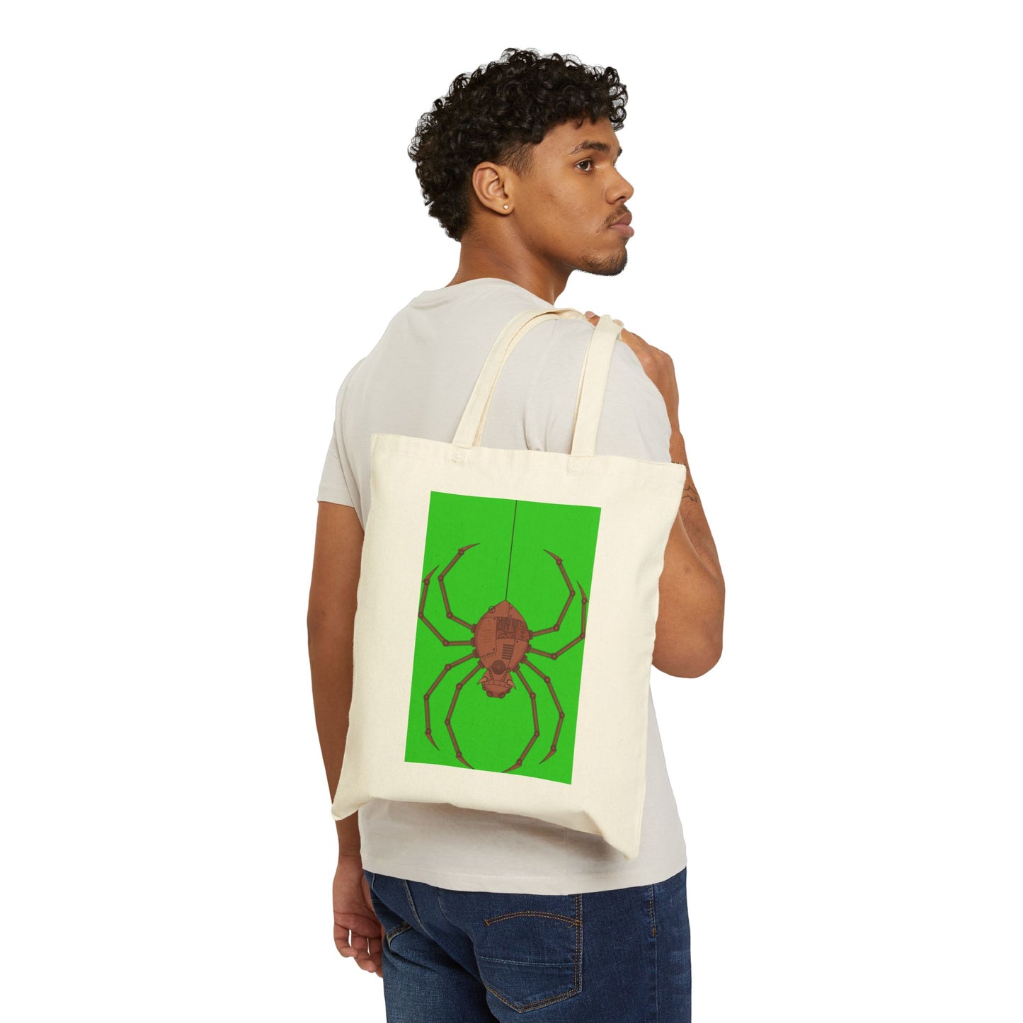 Mean Mr. Spider (Steampunk) Logo Tote Bag - Heavyweight 100% Cotton Canvas by TheGlassyLass.com