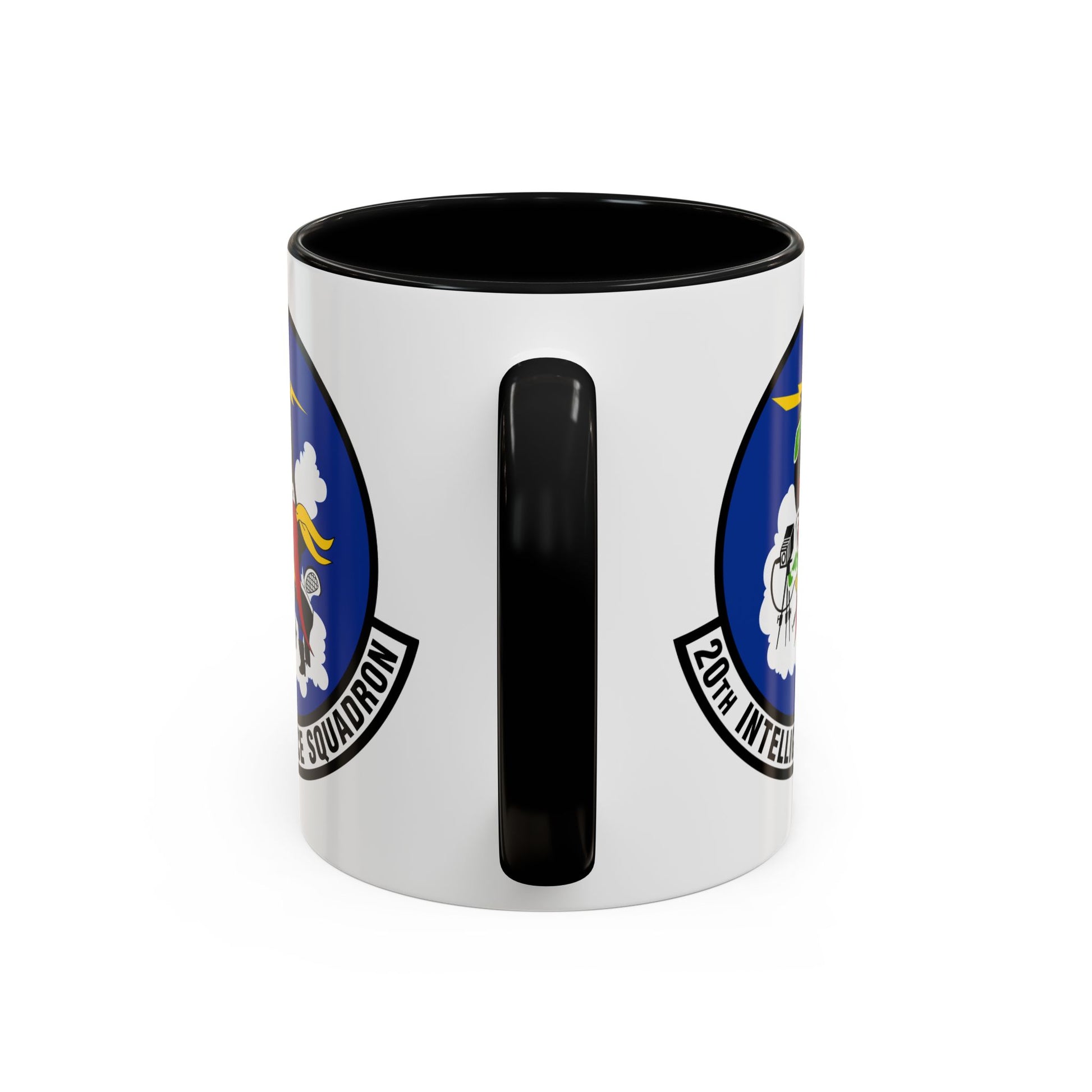 20th Intelligence Squadron Coffee Mug - Double Sided Print, Black Accent White Ceramic, 11oz by TheGlassyLass.com
