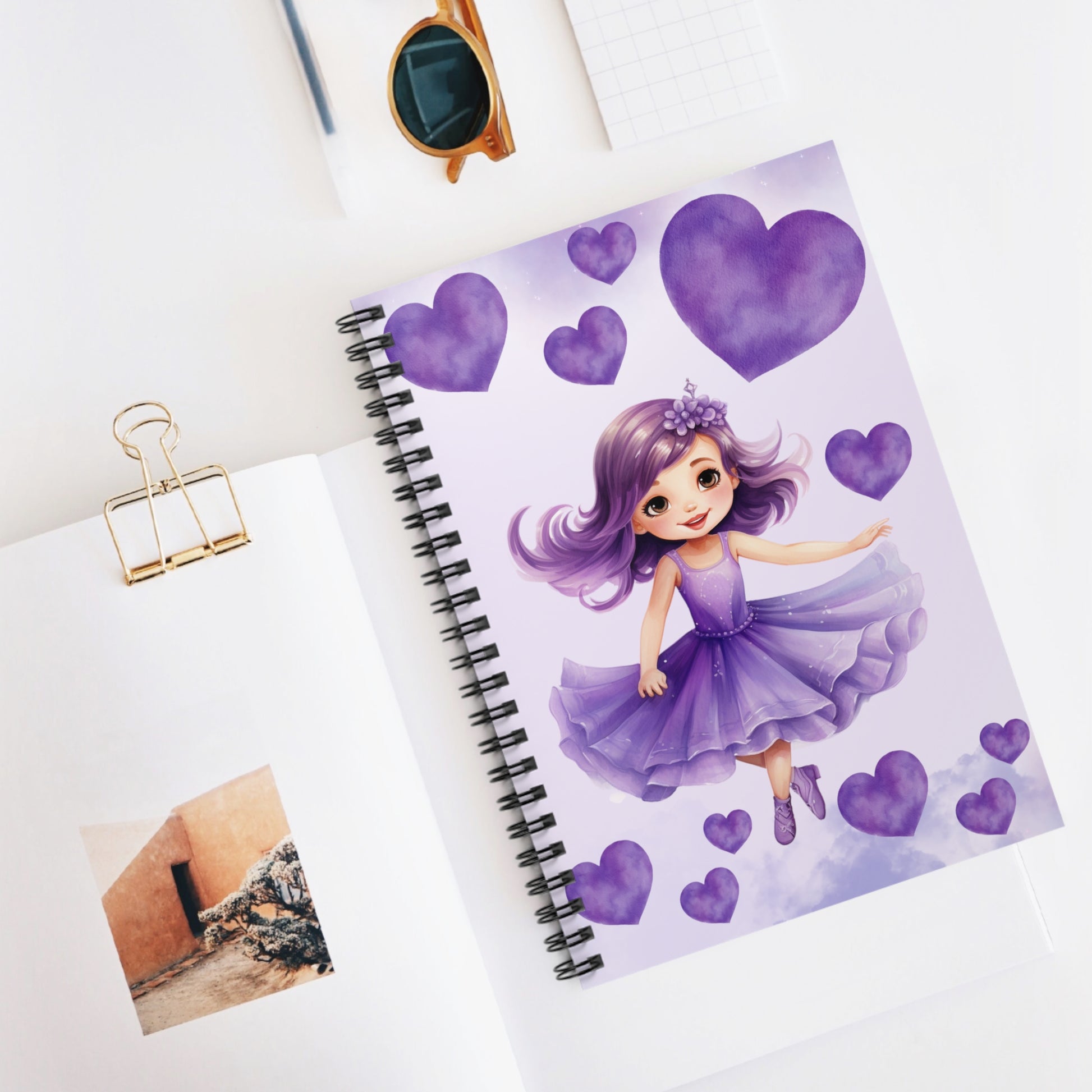 Purple Power: Spiral Notebook - Log Books - Journals - Diaries - and More Custom Printed by TheGlassyLass