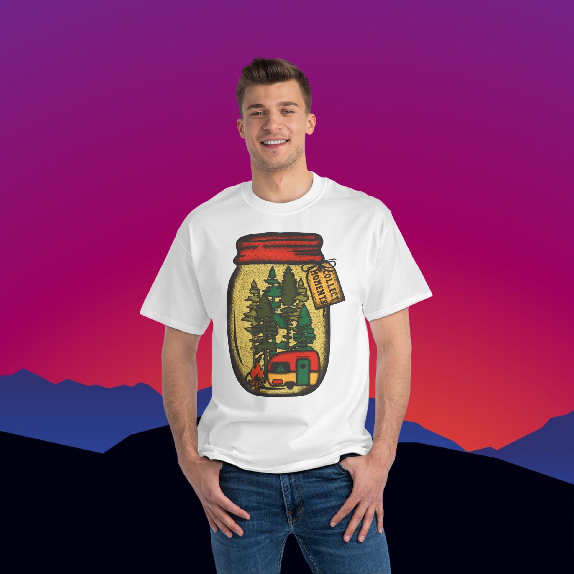 Memories Jar T-Shirt: (Hanes Beefy-T 100% Preshrunk Cotton) Custom Printed by TheGlassyLass.com