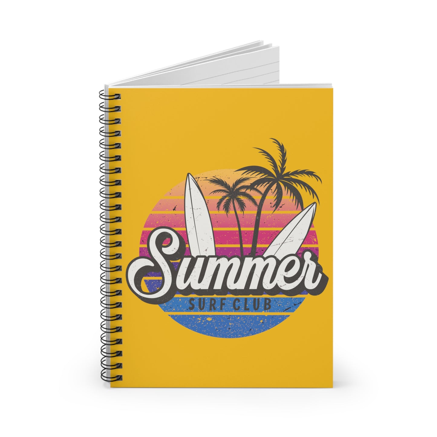 Summer Surf Club: Spiral Notebook - Log Books - Journals - Diaries - and More Custom Printed by TheGlassyLass.com