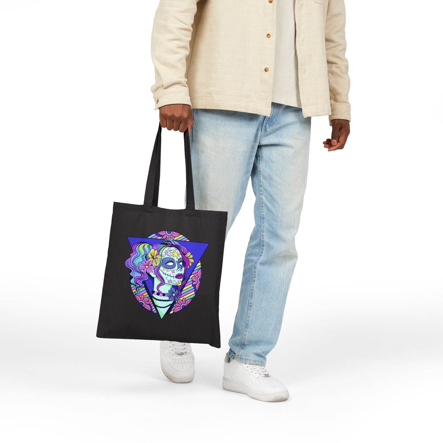 Candy Skull Cowgirls Logo Tote Bag - Heavyweight 100% Cotton Canvas by TheGlassyLass.com