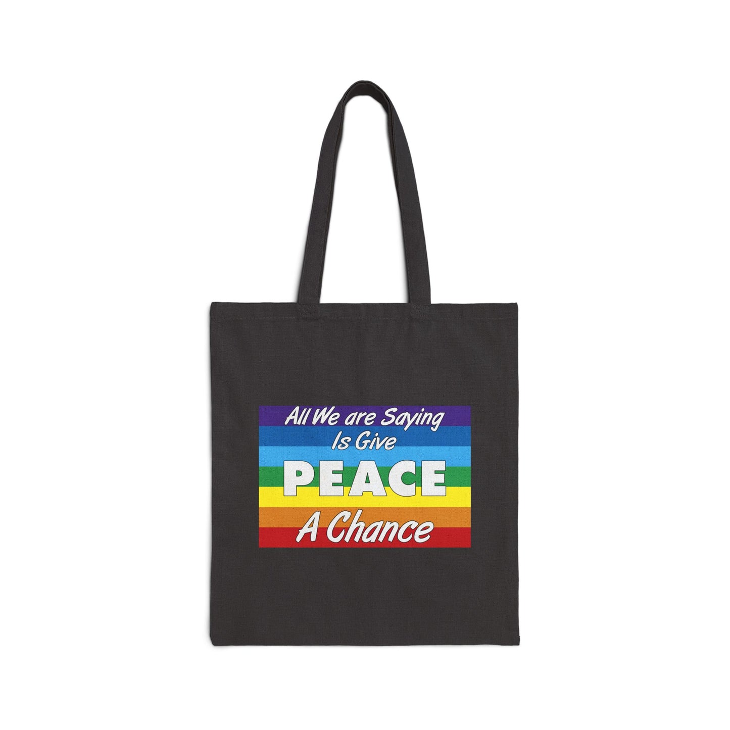 Give Peace a Chance Tote Bag - Heavyweight 100% Cotton Canvas by TheGlassyLass.com