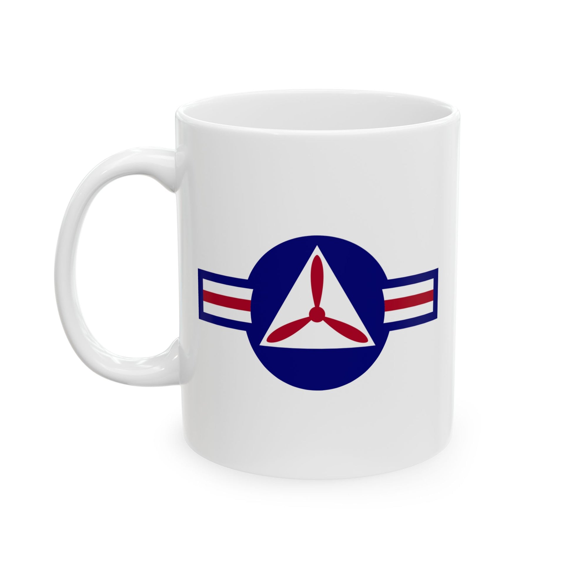 Civil Air Patrol Roundel Coffee Mug - Double Sided Print, White Ceramic, 11oz by TheGlassyLass.com