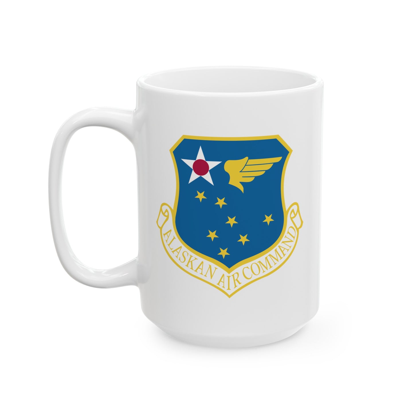 US Air Force Alaskan Air Command - Double Sided White Ceramic Coffee Mug 15oz by TheGlassyLass.com