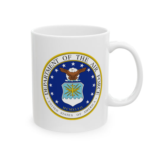 Air Force Department Coffee Mug - Double Sided White Ceramic 11oz by TheGlassyLass.com