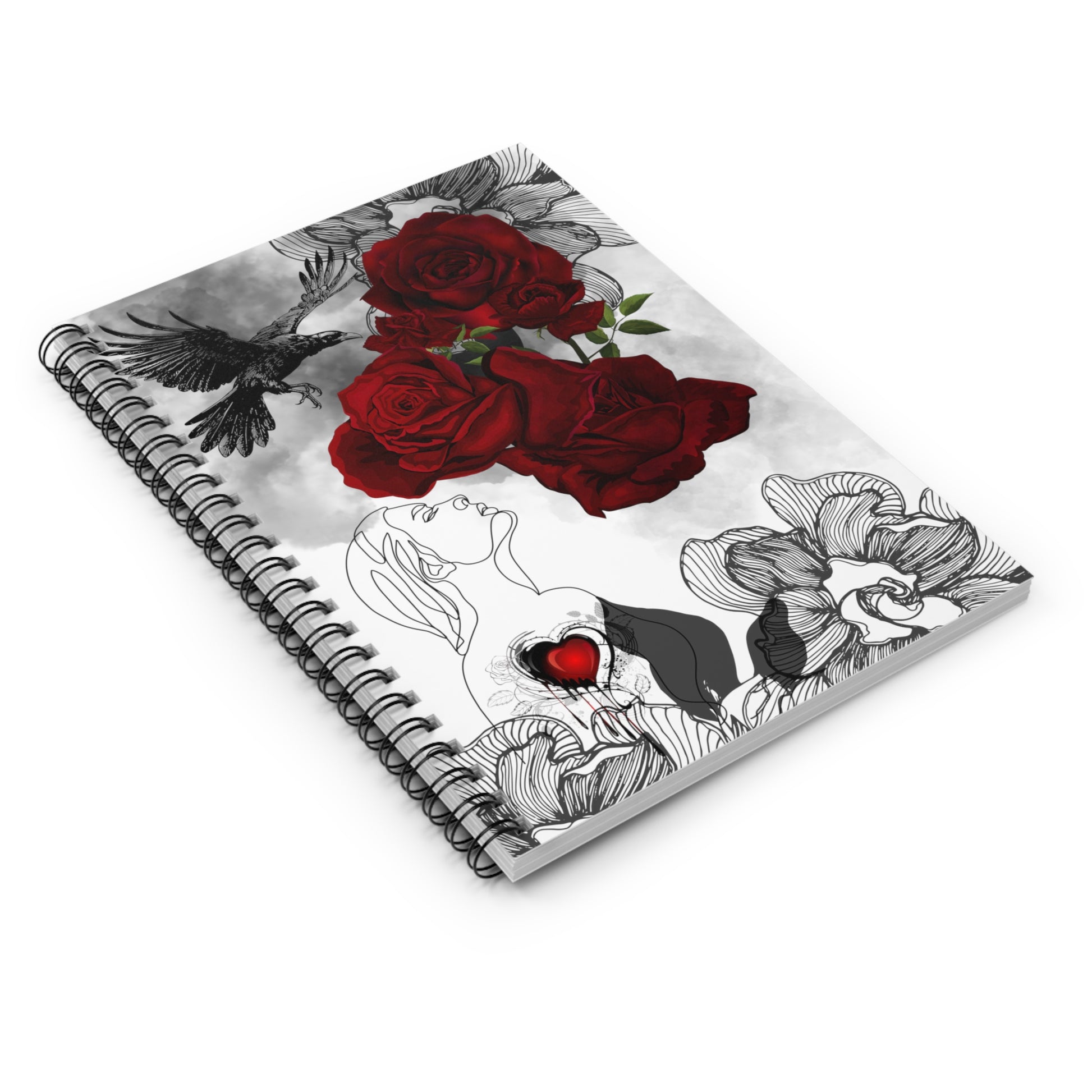Wounded Heart: Spiral Notebook - Log Books - Journals - Diaries - and More Custom Printed by TheGlassyLass