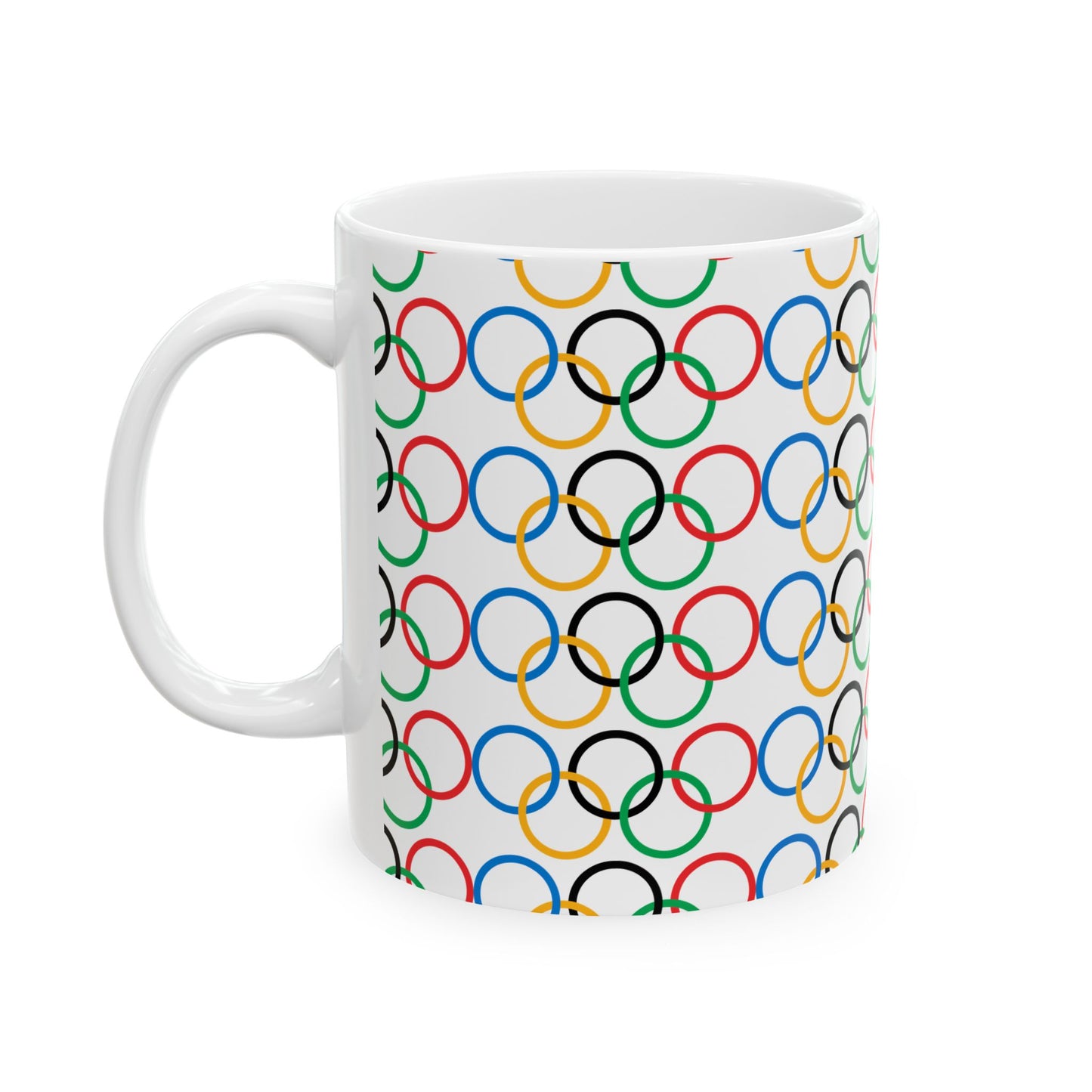 Olympic Fever Coffee Mug - Double Sided White Ceramic 11oz by TheGlassyLass.com