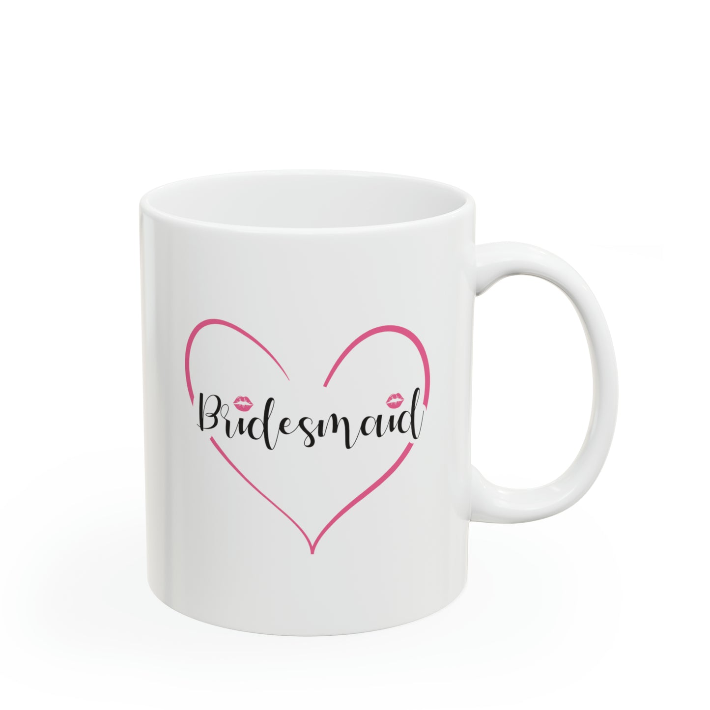 Bridesmaid Coffee Mug - Double Sided 11oz White Ceramic by TheGlassyLass.com