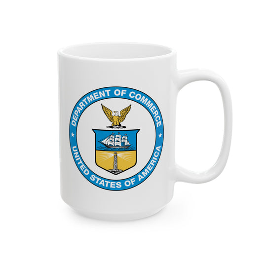 Department of Commerce Coffee Mug - Double Sided White Ceramic 15oz by TheGlassyLass.com