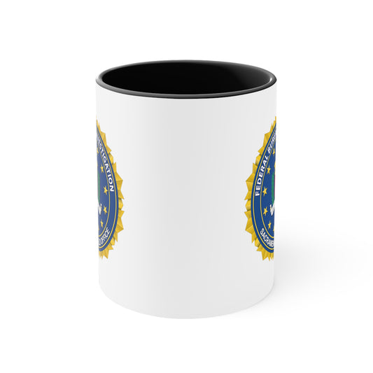 The FBI Sacramento Field Office Coffee Mug - Double Sided Black Accent Ceramic 11oz by TheGlassyLass.com