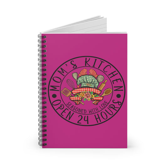 Mom's Kitchen - I Love You: Spiral Notebook - Log Books - Journals - Diaries - and More Custom Printed by TheGlassyLass