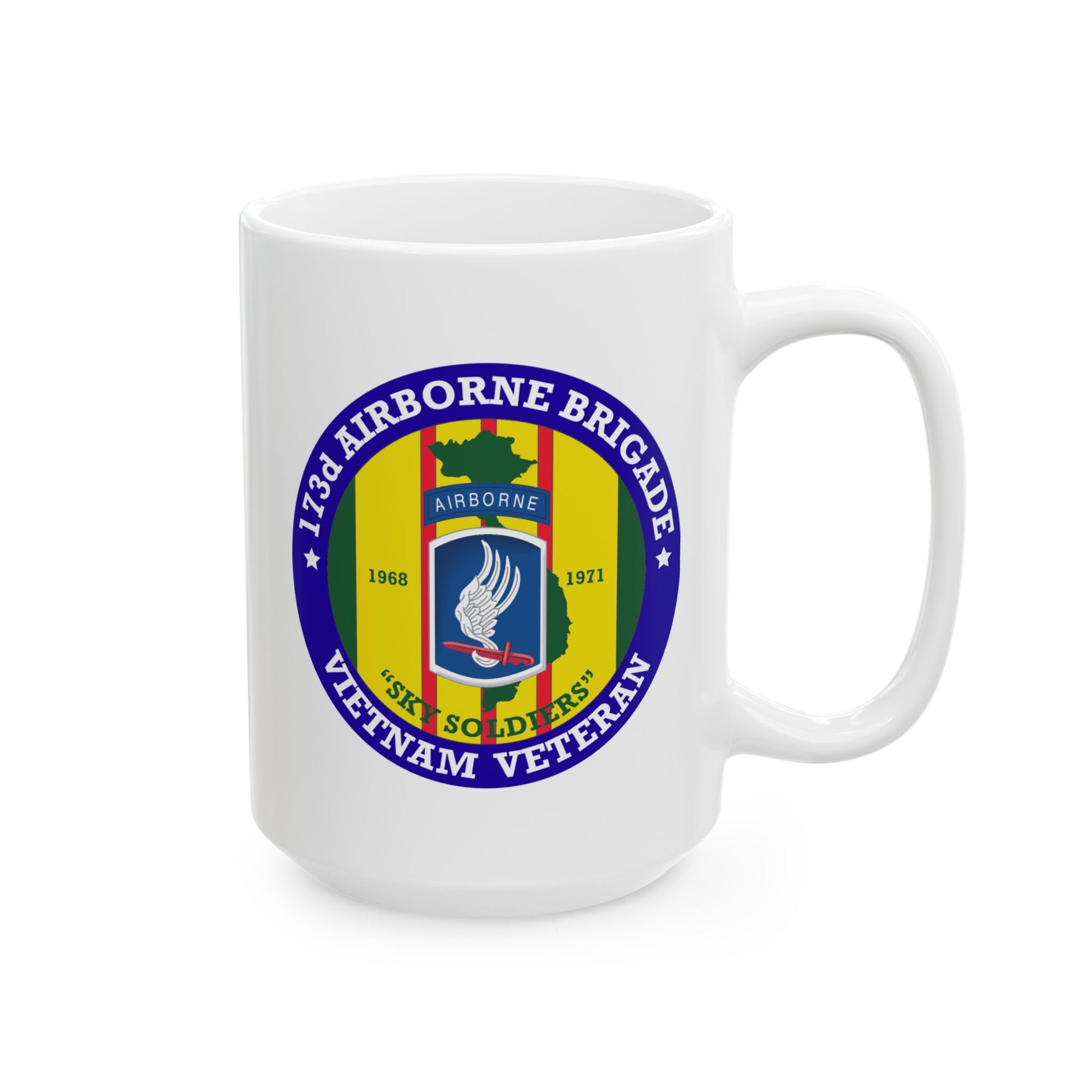 173rd Airborne Brigade Seal Coffee Mug - Double Sided Print, White Ceramic, 15oz by TheGlassyLass.com