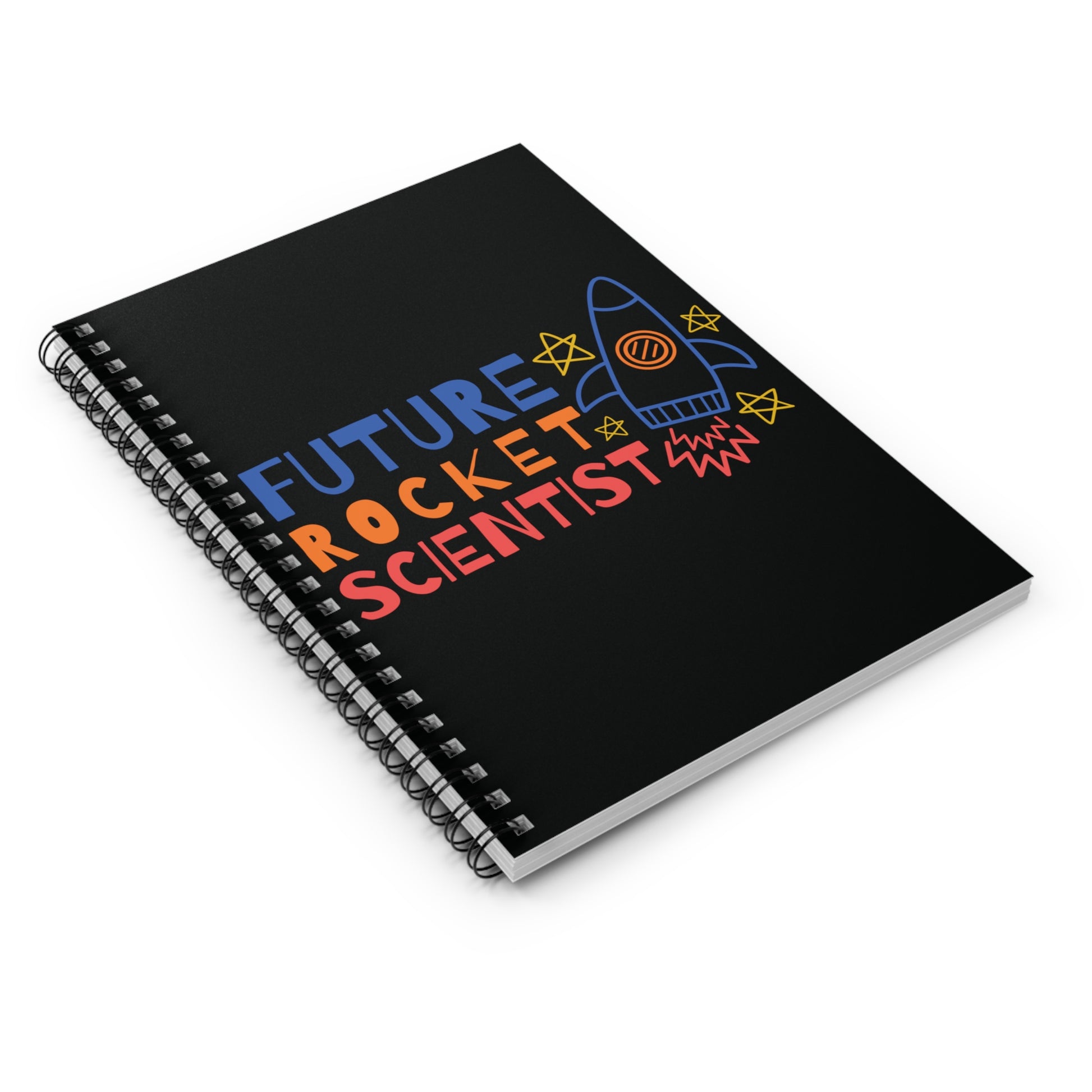 Future Rocket Scientist: Black Spiral Notebook - Log Books - Journals - Diaries - and More Custom Printed by TheGlassyLass