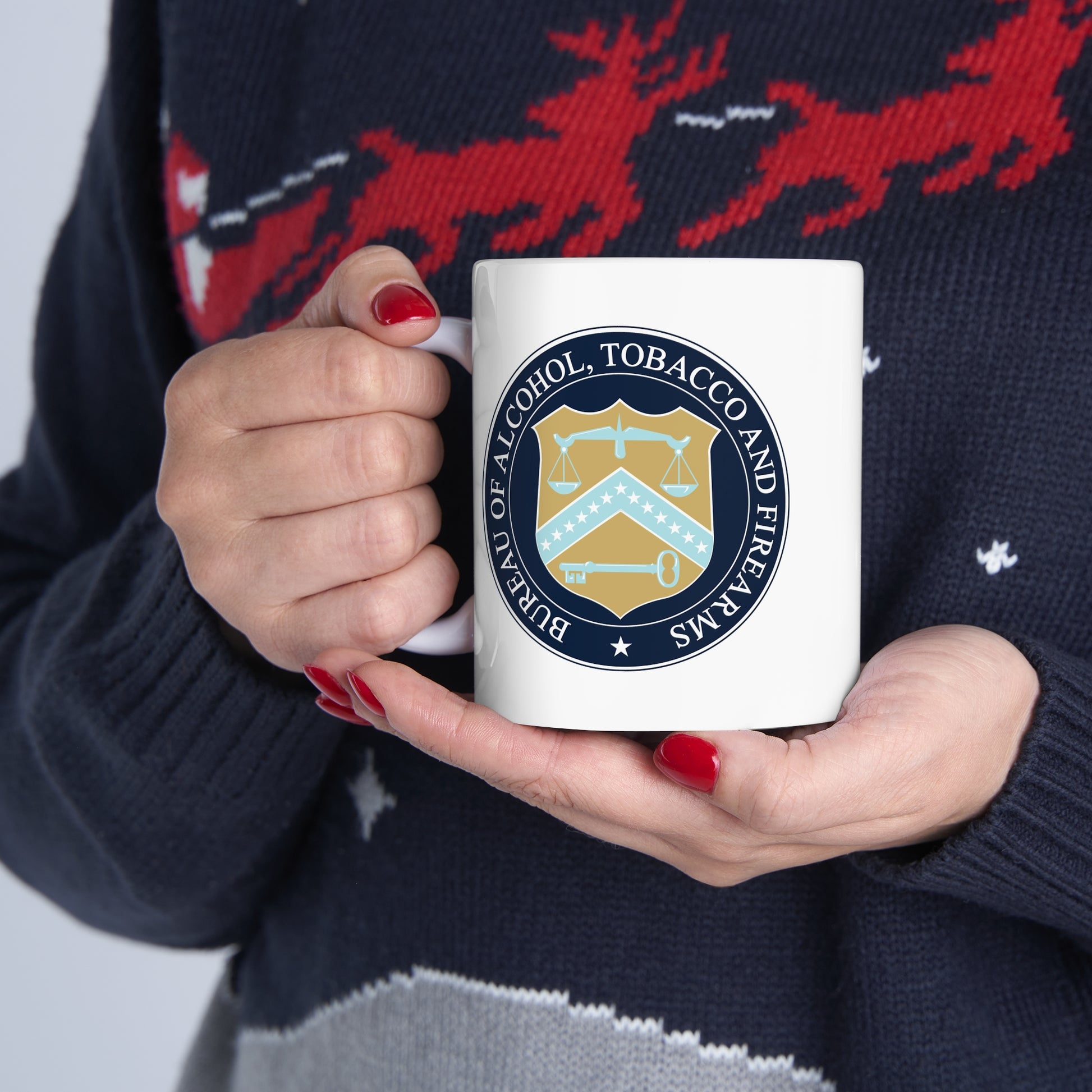 US ATF Seal Coffee Mug - Double Sided White Ceramic 11oz by TheGlassyLass.com