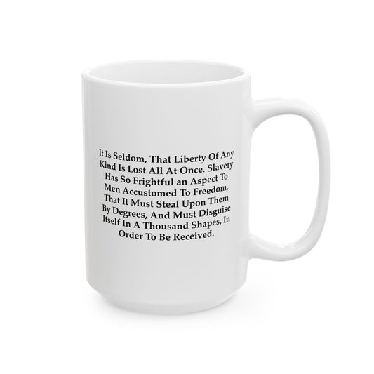 Liberty Lost Coffee Mug - Double Sided White Ceramic 15oz by TheGlassyLass.com