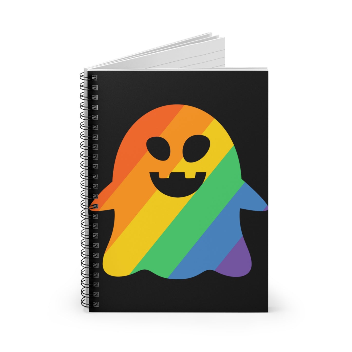 Rainbow Pride Ghost: Spiral Notebook - Log Books - Journals - Diaries - and More Custom Printed by TheGlassyLass.com