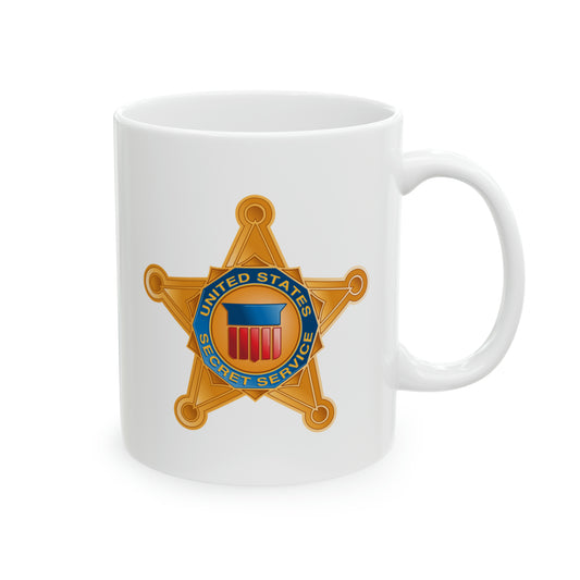US Secret Service Coffee Mug - Double Sided White Ceramic 11oz by TheGlassyLass.com