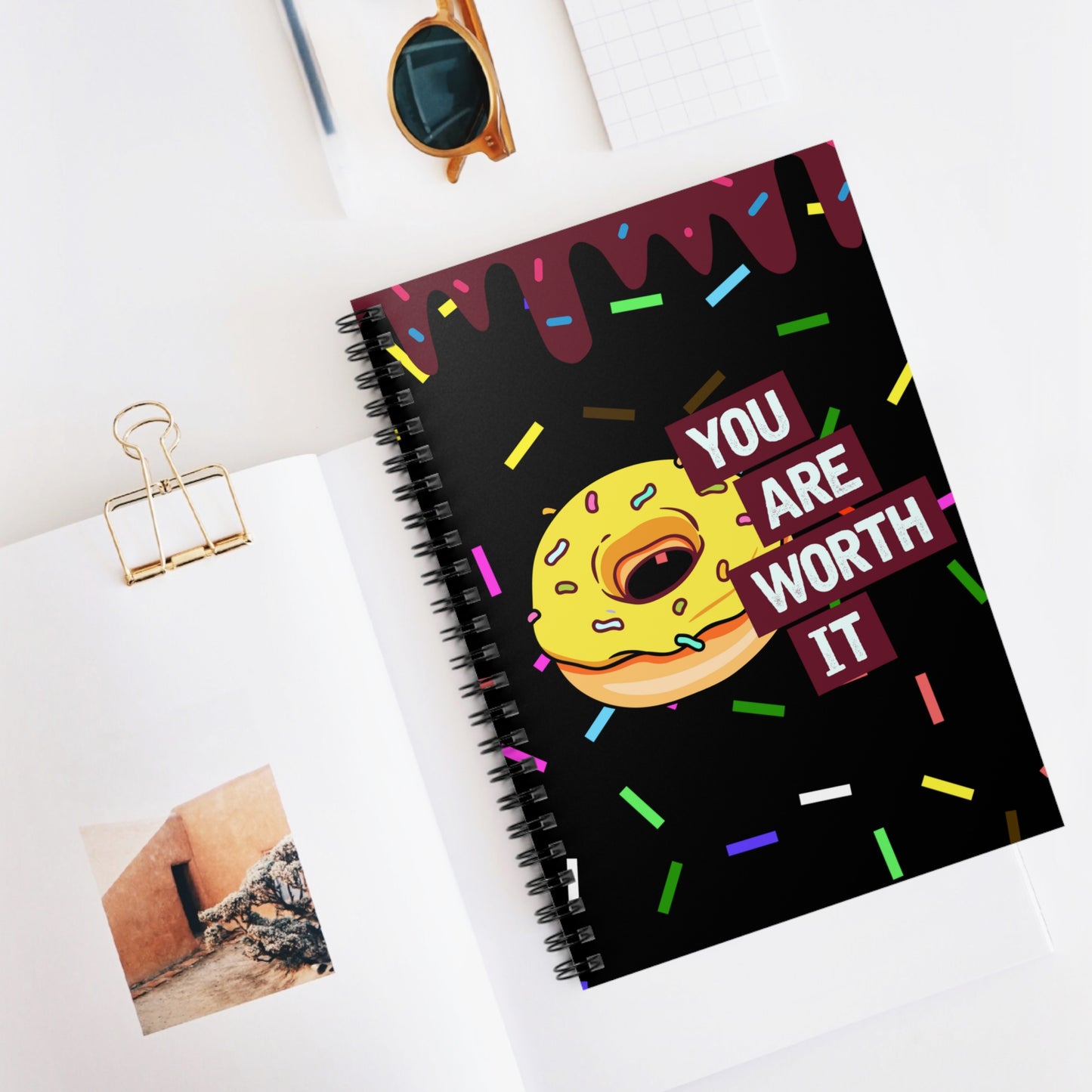 You are Worth it: Spiral Notebook - Log Books - Journals - Diaries - and More Custom Printed by TheGlassyLass