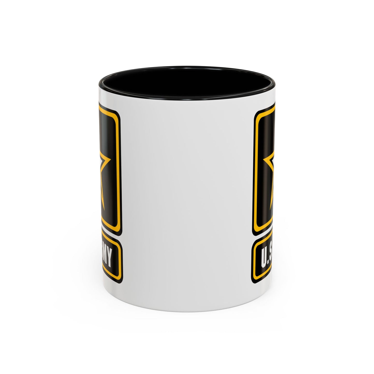 US Army Seal Coffee Mug - Double Sided Print, Black Accent White Ceramic, 11oz by TheGlassyLass.com