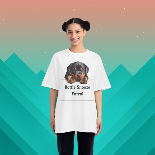 Rottie Snooze Patrol T-Shirt: (Hanes Beefy-T 100% Preshrunk Cotton Custom Printed by TheGlassyLass.com